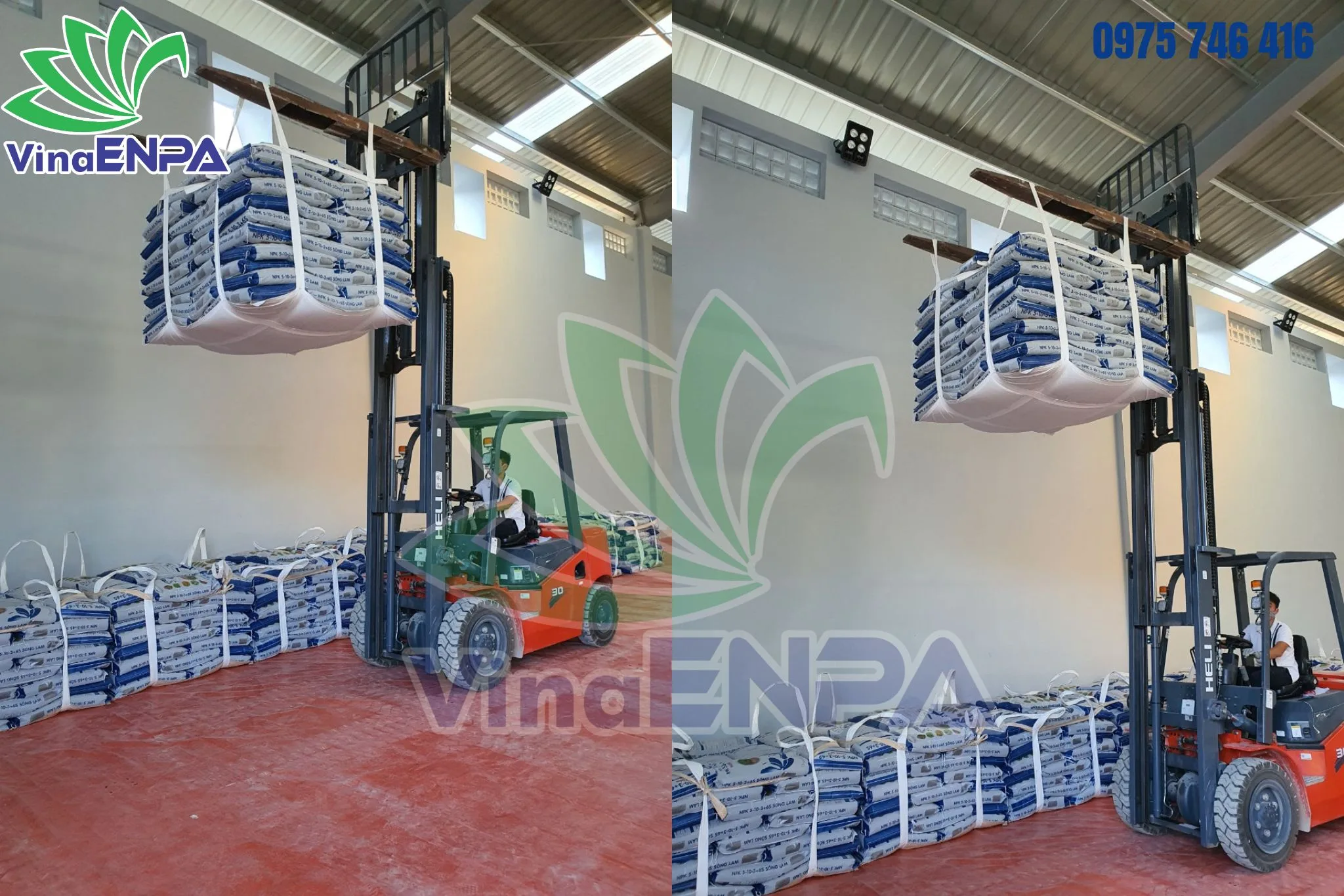 Bao sling dùng để nâng kiện xi măng